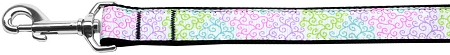 Summer Swirls Nylon Dog Leash 3/8 inch wide 4ft Long